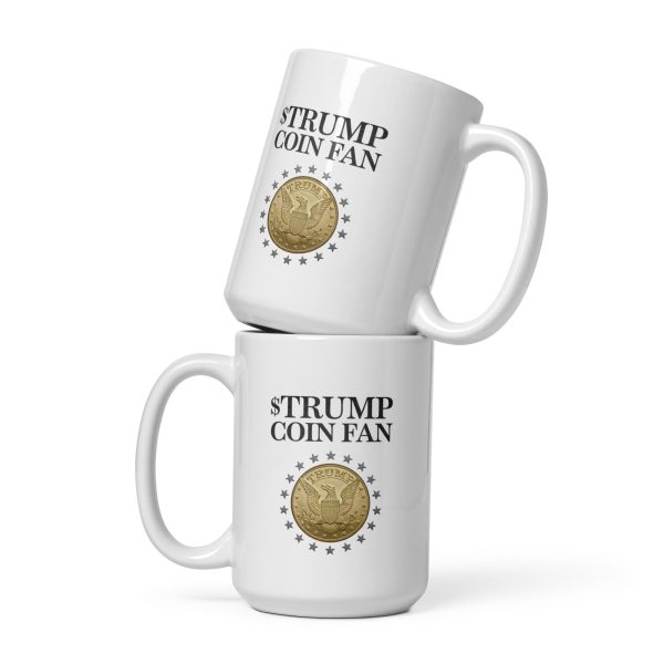 $TRUMP Coin Fan - White glossy mug